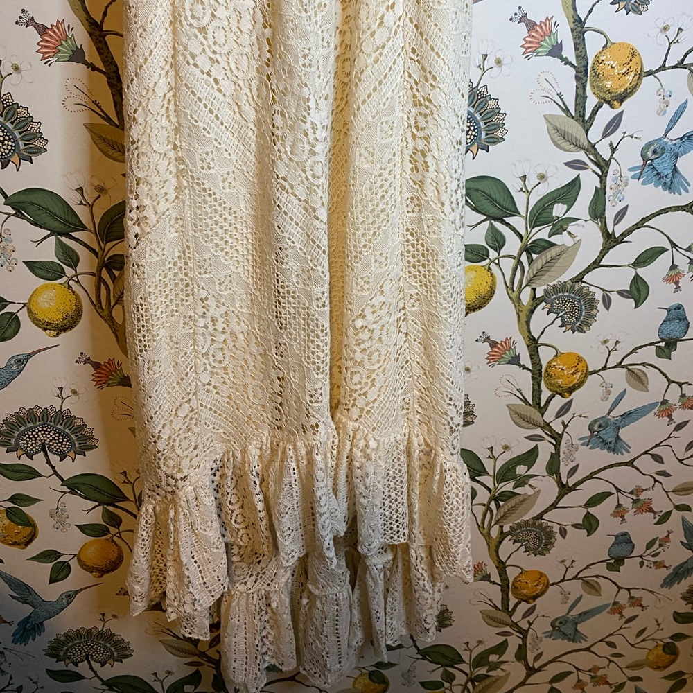 Elegant Cream Lace Dress - Picture 4 of 5